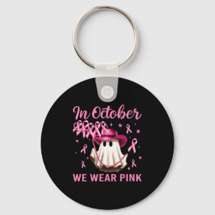In October We Wear Nk Men Women Breast Cancer Awar Key Ring