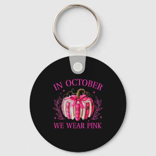 In October We Wear Nk Pumpkin Book Breast Cancer A Key Ring