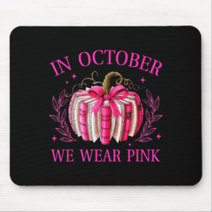 In October We Wear Nk Pumpkin Book Breast Cancer A Mouse Mat