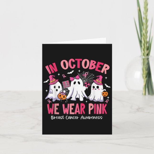 In October We Wear Nk Radiology Breast Cancer  Card (Front)