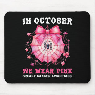 In October We Wear Nk Sder Web Breast Cancer Aware Mouse Mat