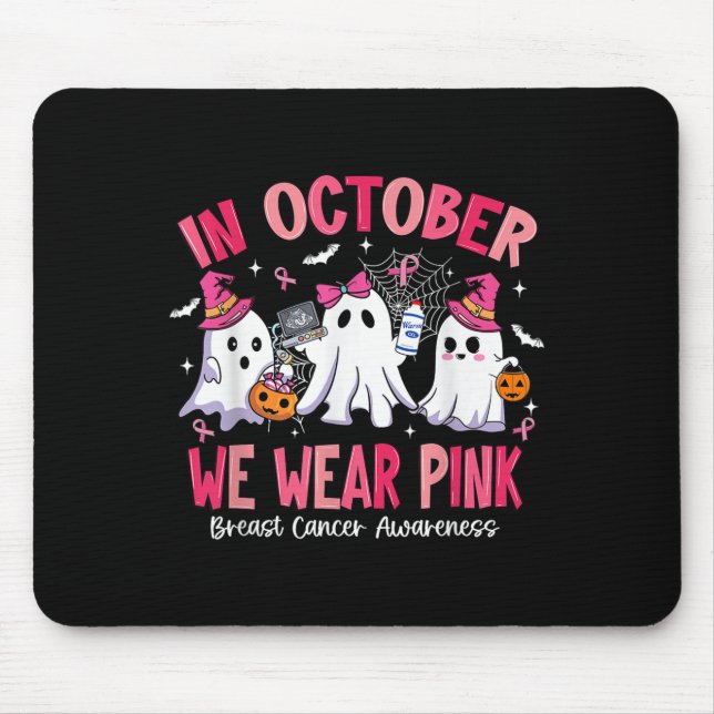 In October We Wear Nk Sonography Sonographer Breas Mouse Mat (Front)