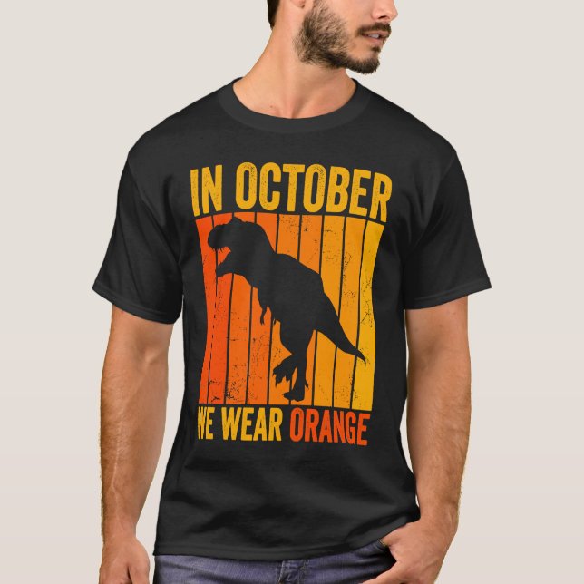 In October We Wear Orange Stop Bullying Unity Day  T-Shirt (Front)