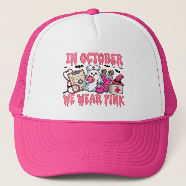 In October, We Wear Pink 2025 — Join the Movement  Trucker Hat (Front)