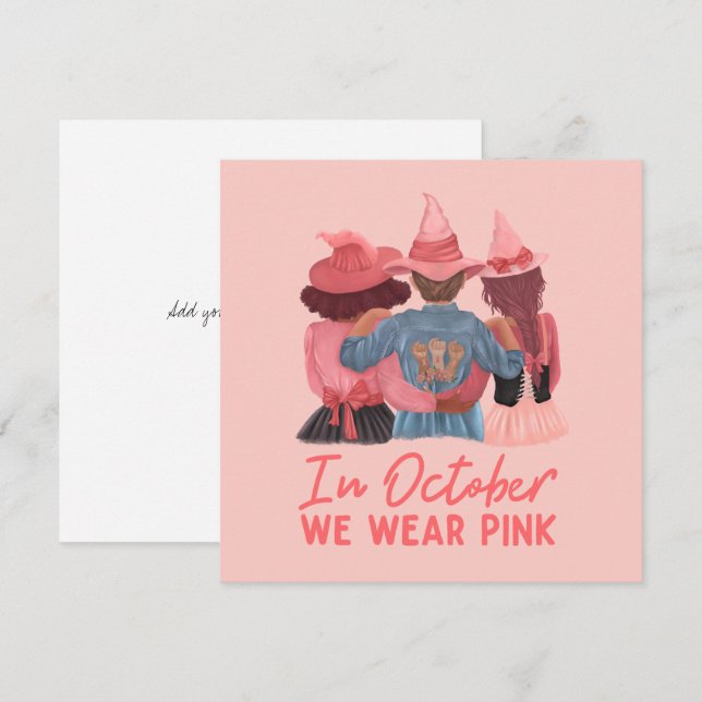 In October We Wear Pink Breast Cancer Awareness  (Front/Back)