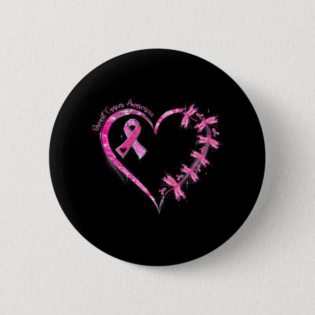 In October We Wear Pink Breast Cancer Awareness 6 Cm Round Badge (Front)