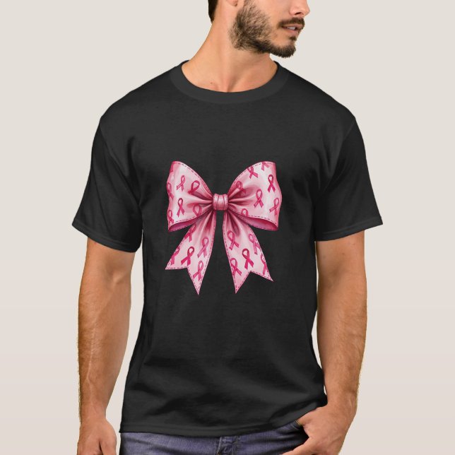 In October We Wear Pink Breast Cancer Awareness Bo T-Shirt (Front)