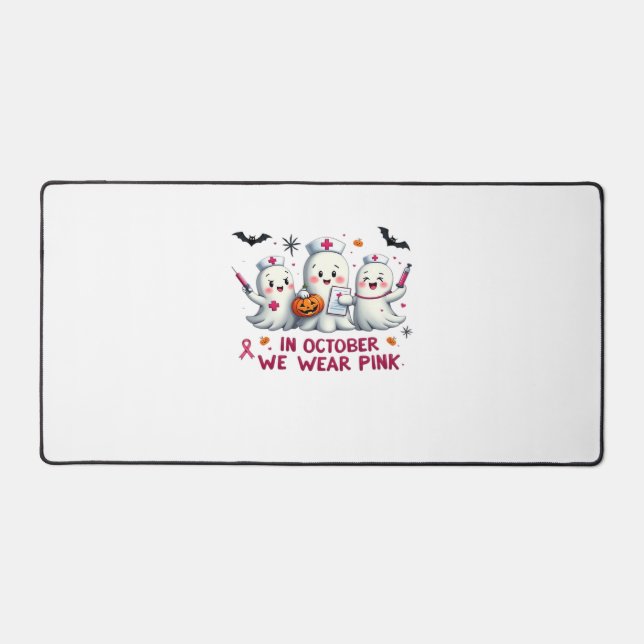 in october we wear pink breast cancer awareness Cl Desk Mat (Front)