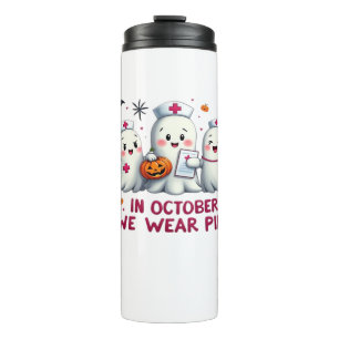 in october we wear pink breast cancer awareness Cl Thermal Tumbler