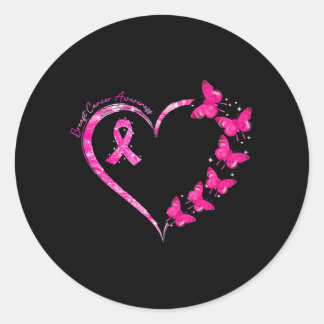 In October We Wear Pink Breast Cancer Awareness Classic Round Sticker