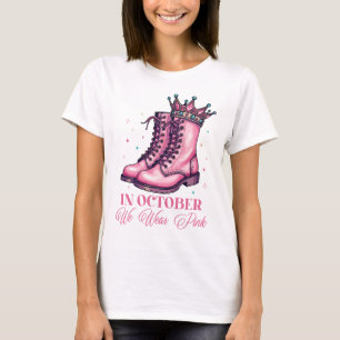 In October We Wear Pink Breast Cancer Awareness T-Shirt