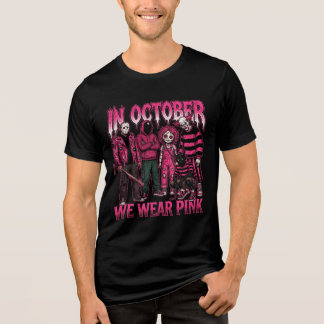 In October We Wear Pink Breast Cancer Awareness  Tri-Blend Shirt