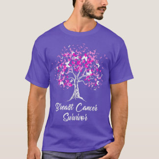 In October We Wear Pink Butterflies Tree Breast Ca T-Shirt