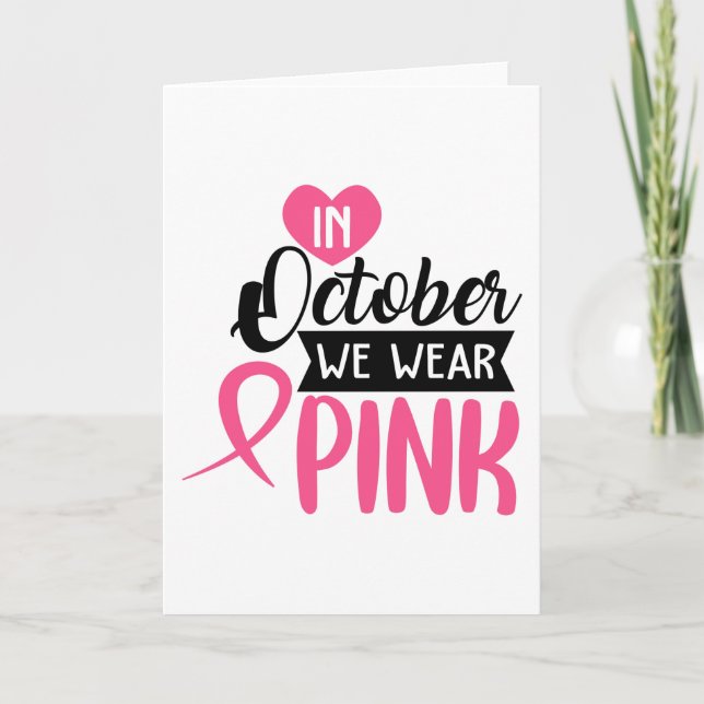 In October We Wear Pink Card (Front)