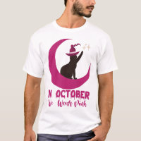 In October We Wear Pink Cat Breast Cancer Awarenes