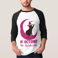 In October We Wear Pink Cat Breast Cancer Awarenes