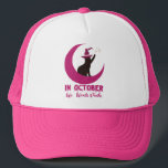 In October We Wear Pink Cat Breast Cancer Awarenes Trucker Hat<br><div class="desc">In October We Wear Pink Cat Breast Cancer Awareness</div>