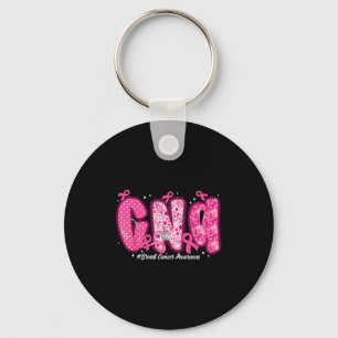 In October We Wear Pink Cna Nurse Breast Cancer Aw Key Ring