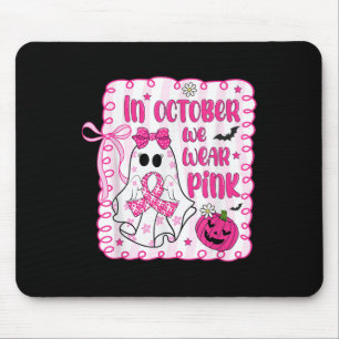 In October We Wear Pink Coquette Breast Cancer Awa Mouse Mat