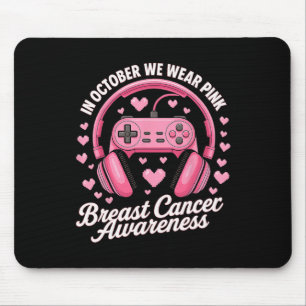 In October We Wear Pink Gaming Breast Cancer Aware Mouse Mat