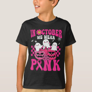 In October We Wear Pink Ghost Breast Cancer Awaren T-Shirt