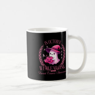 In October We Wear Pink Ghost Fighting Breast Canc Coffee Mug