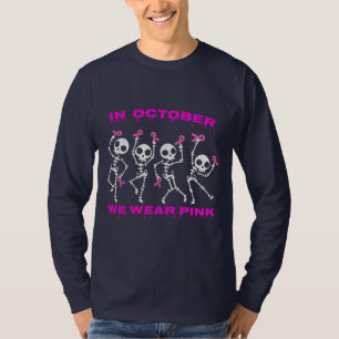 In October We Wear Pink Ghost Witch Breast Cancer T-Shirt