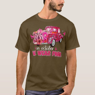 In October We Wear Pink Gnome Breast Cancer Awaren T-Shirt