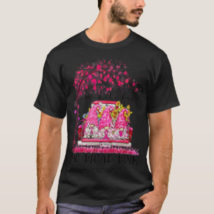 In October We Wear Pink Gnomes Sunflower Truck Bre T-Shirt