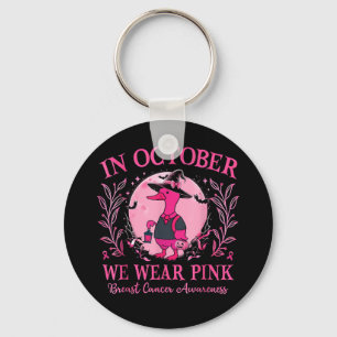 In October We Wear Pink Goose Breast Cancer Awaren Key Ring
