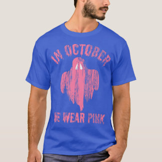 In October We Wear Pink Halloween Boo Ghost Breast T-Shirt
