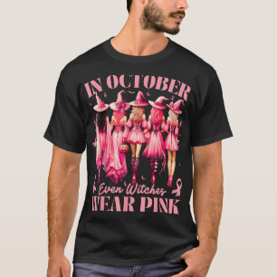 In October We Wear Pink Halloween Breast Cancer Aw T-Shirt
