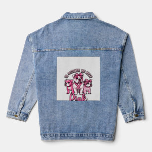 In October We Wear Pink � Halloween Cute Dogs Brea Denim Jacket