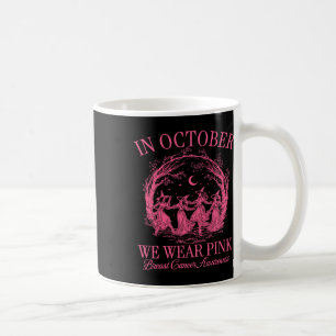 In October We Wear Pink Halloween Pink Witch Cotta Coffee Mug