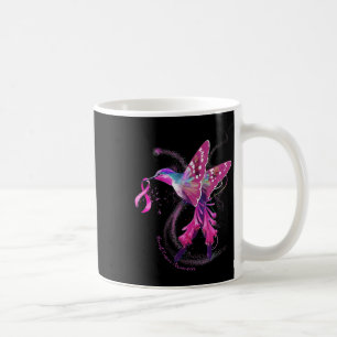 In October We Wear Pink Hummingbird Breast Cancer Coffee Mug