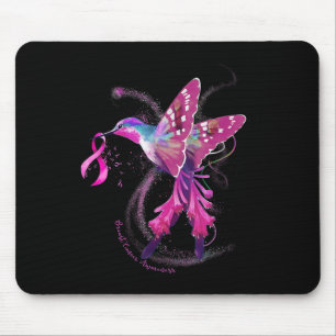 In October We Wear Pink Hummingbird Breast Cancer Mouse Mat