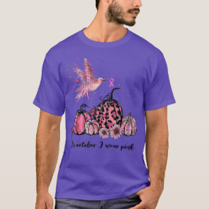 In October We Wear Pink Hummingbird Breast Cancer T-Shirt