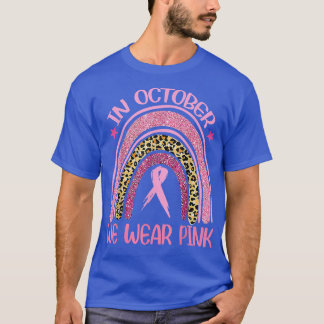 In October We Wear Pink Leopard Breast Cancer Awar T-Shirt
