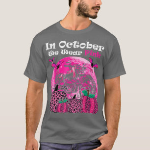 In October We Wear Pink Motorcycle Breast Cancer H T-Shirt