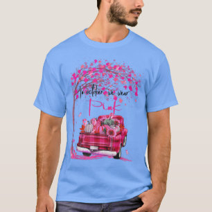 In October We Wear Pink Pumpkin Truck Breast Cance T-Shirt