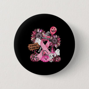 In October We Wear Pink Ribbon Ghost Halloween Bre 6 Cm Round Badge