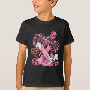 In October We Wear Pink Ribbon Ghost Halloween Bre T-Shirt