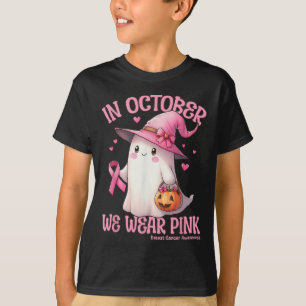 In October We Wear Pink Shirt Ghost Breast Cancer