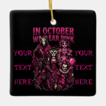 In October We Wear Pink Spooky Horror Squad Custom