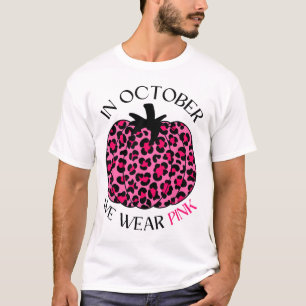 In October We Wear Pink Thanksgiving Breast Cancer T-Shirt