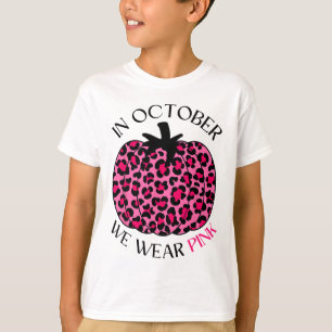 In October We Wear Pink Thanksgiving Breast Cancer T-Shirt