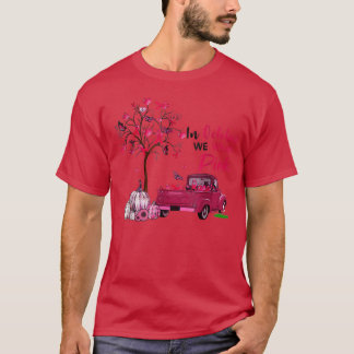 In October We Wear Pink Truck Pumpkin Autumn Breas T-Shirt