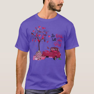 In October We Wear Pink Truck Pumpkin Breast Cance T-Shirt