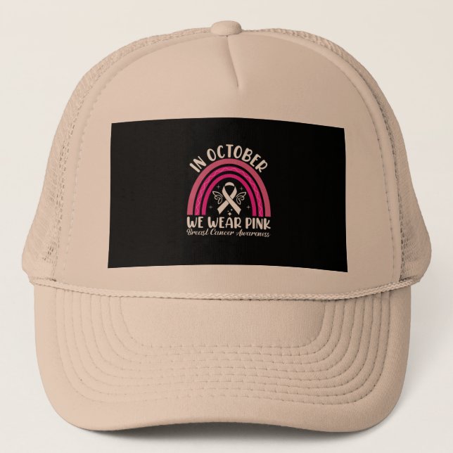 In october we wear pink trucker hat (Front)