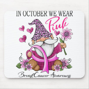 In October We Wear Pink Witche Truck Breast Cancer Mouse Mat